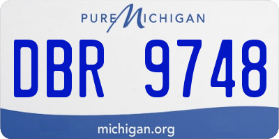 MI license plate DBR9748