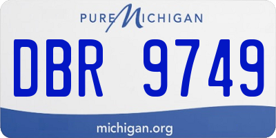 MI license plate DBR9749