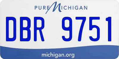 MI license plate DBR9751