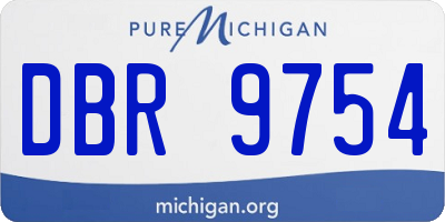 MI license plate DBR9754