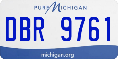 MI license plate DBR9761