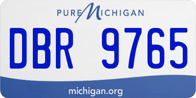 MI license plate DBR9765