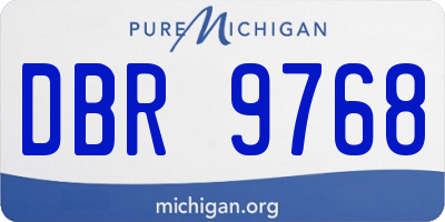 MI license plate DBR9768
