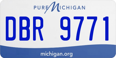 MI license plate DBR9771