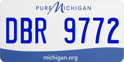 MI license plate DBR9772