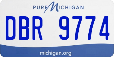 MI license plate DBR9774