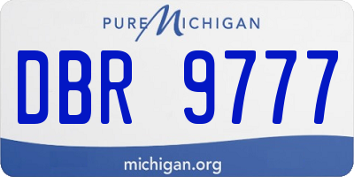 MI license plate DBR9777