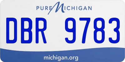 MI license plate DBR9783
