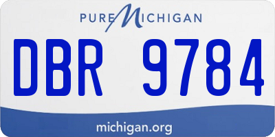 MI license plate DBR9784
