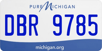MI license plate DBR9785