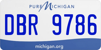 MI license plate DBR9786