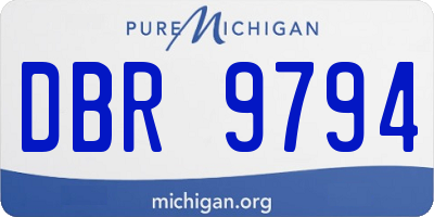 MI license plate DBR9794