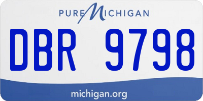 MI license plate DBR9798