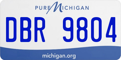MI license plate DBR9804