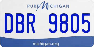 MI license plate DBR9805