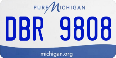 MI license plate DBR9808