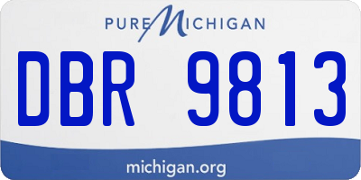 MI license plate DBR9813