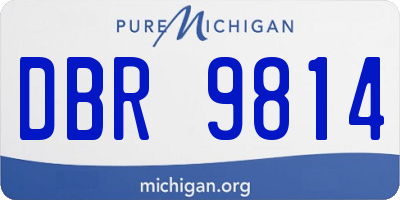 MI license plate DBR9814