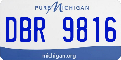 MI license plate DBR9816
