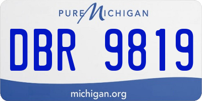 MI license plate DBR9819