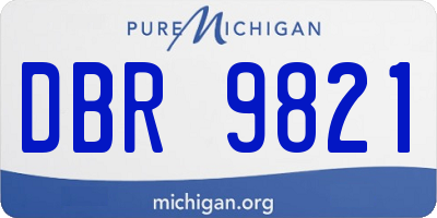 MI license plate DBR9821