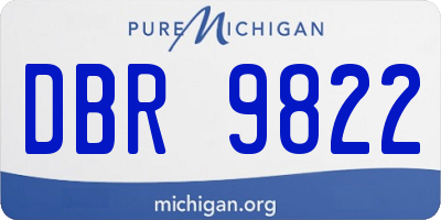 MI license plate DBR9822