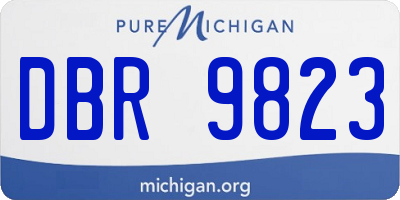 MI license plate DBR9823