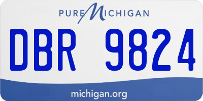 MI license plate DBR9824