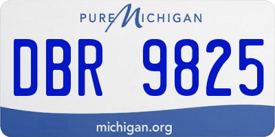 MI license plate DBR9825