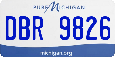 MI license plate DBR9826