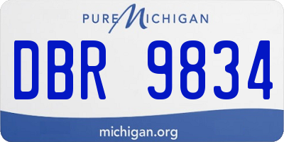 MI license plate DBR9834