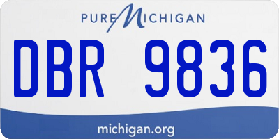 MI license plate DBR9836