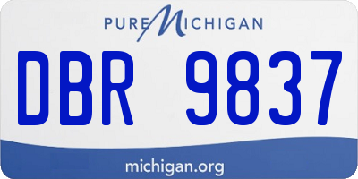 MI license plate DBR9837