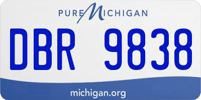 MI license plate DBR9838