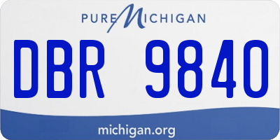 MI license plate DBR9840