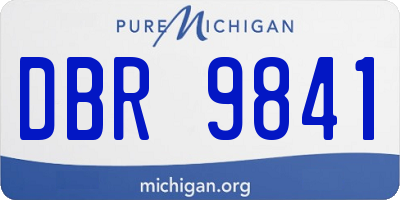 MI license plate DBR9841