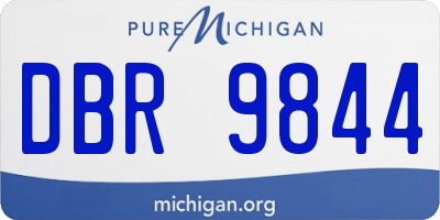 MI license plate DBR9844