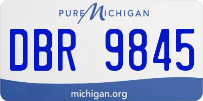 MI license plate DBR9845