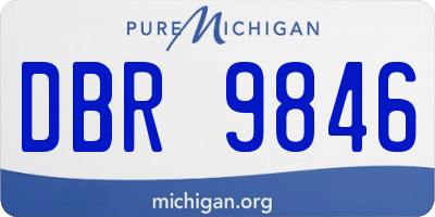 MI license plate DBR9846