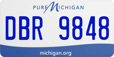 MI license plate DBR9848