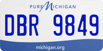 MI license plate DBR9849