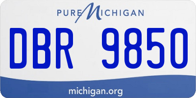 MI license plate DBR9850