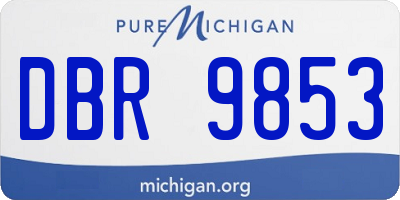 MI license plate DBR9853