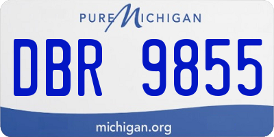 MI license plate DBR9855
