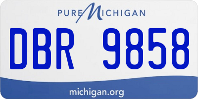 MI license plate DBR9858