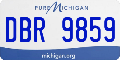 MI license plate DBR9859