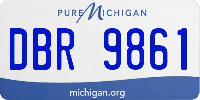 MI license plate DBR9861