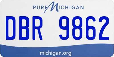 MI license plate DBR9862
