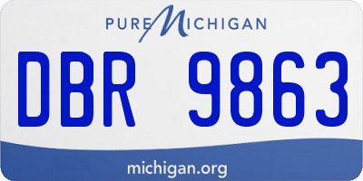 MI license plate DBR9863