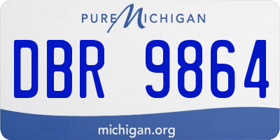 MI license plate DBR9864